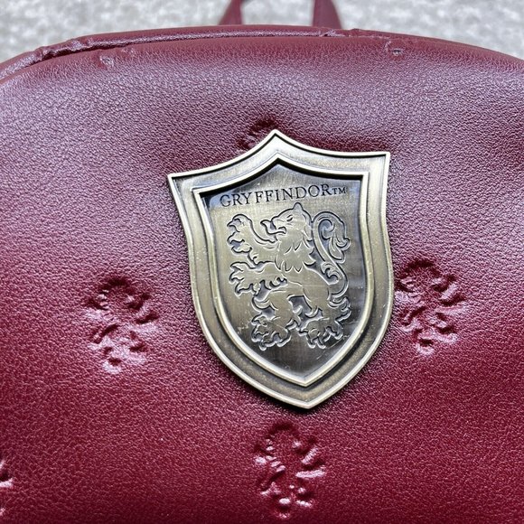 Gryffindor Harry Potter Hogwarts Small Backpack Dark Red Vegan Leather NWT main image 12